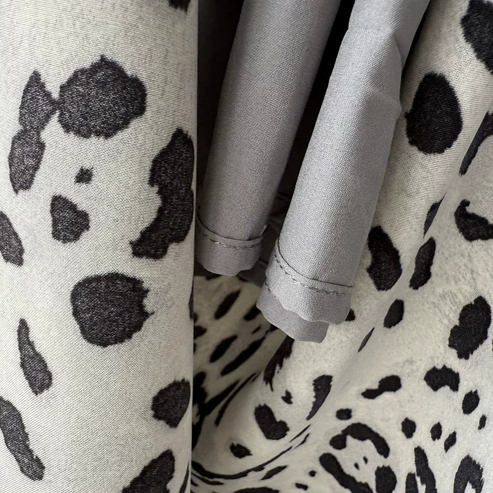 leopard pattern slit maxi skirt 1color 【NINE7019】