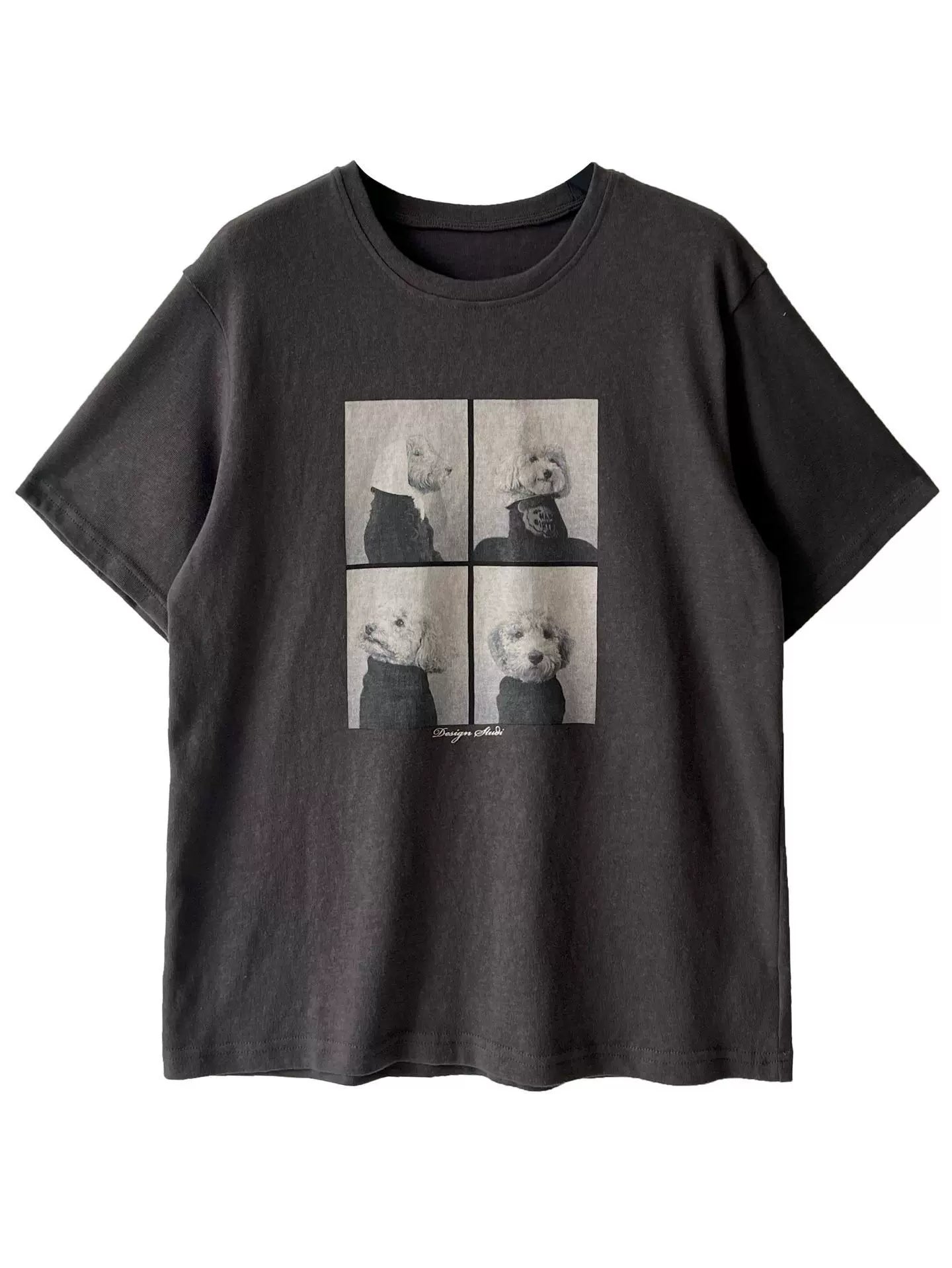 dog photo print casual tshirt 2color 【NINE7080】
