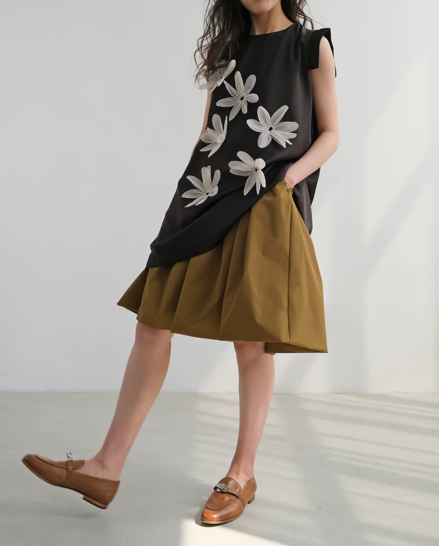 balloon flare midi skirt 2colors 【NINE7203】