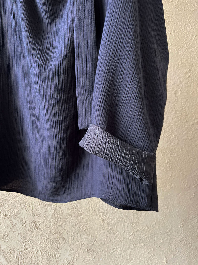 pleated scarf tie blouse 2color 【NINE7242】