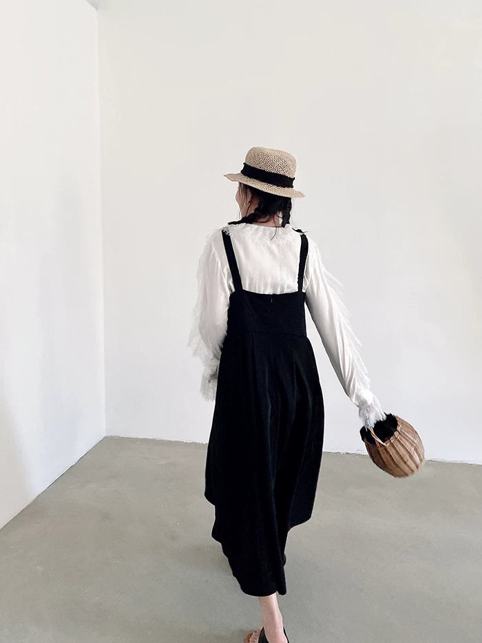 casual flared camisole long dress 1color 【NINE7054】