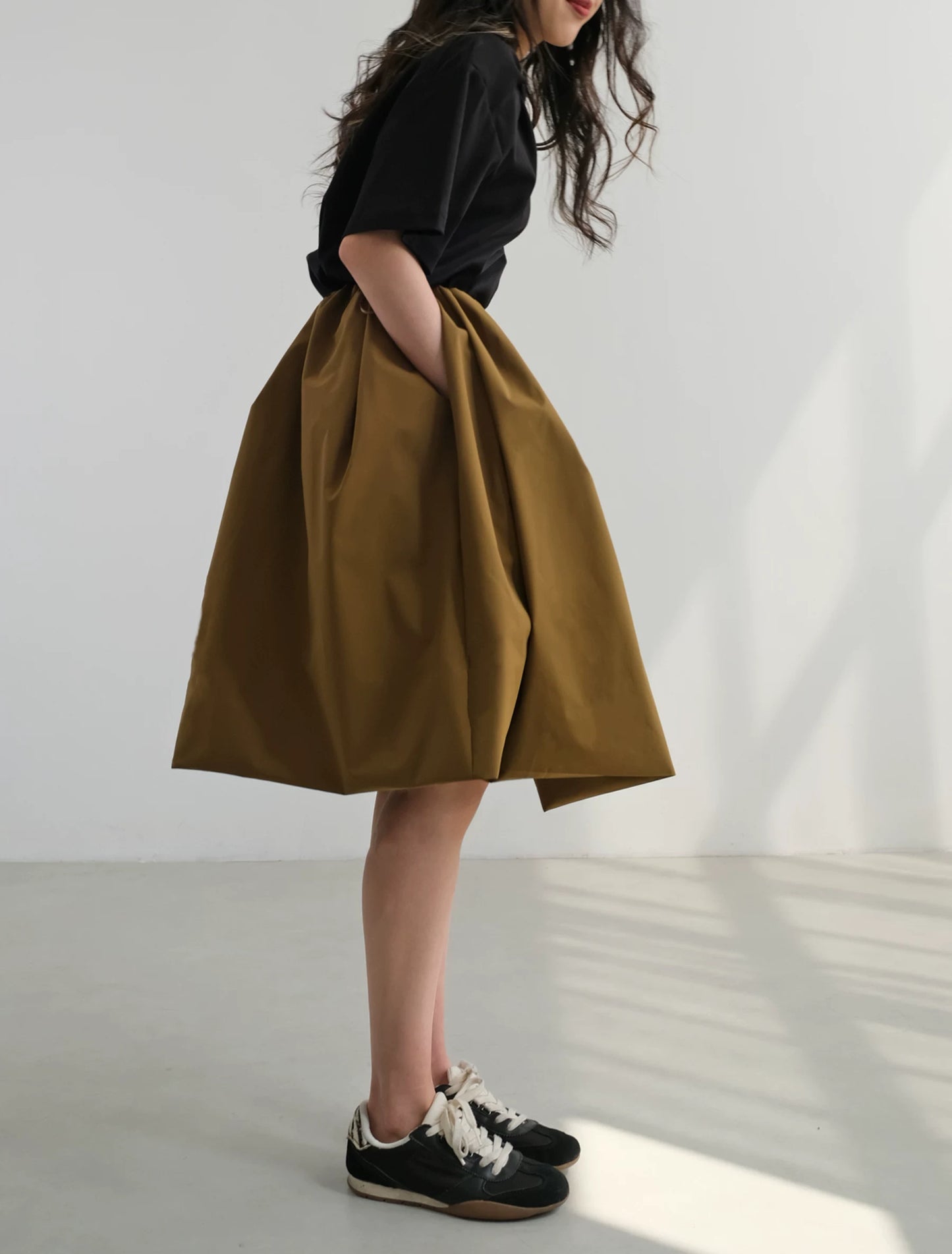balloon flare midi skirt 2colors 【NINE7203】