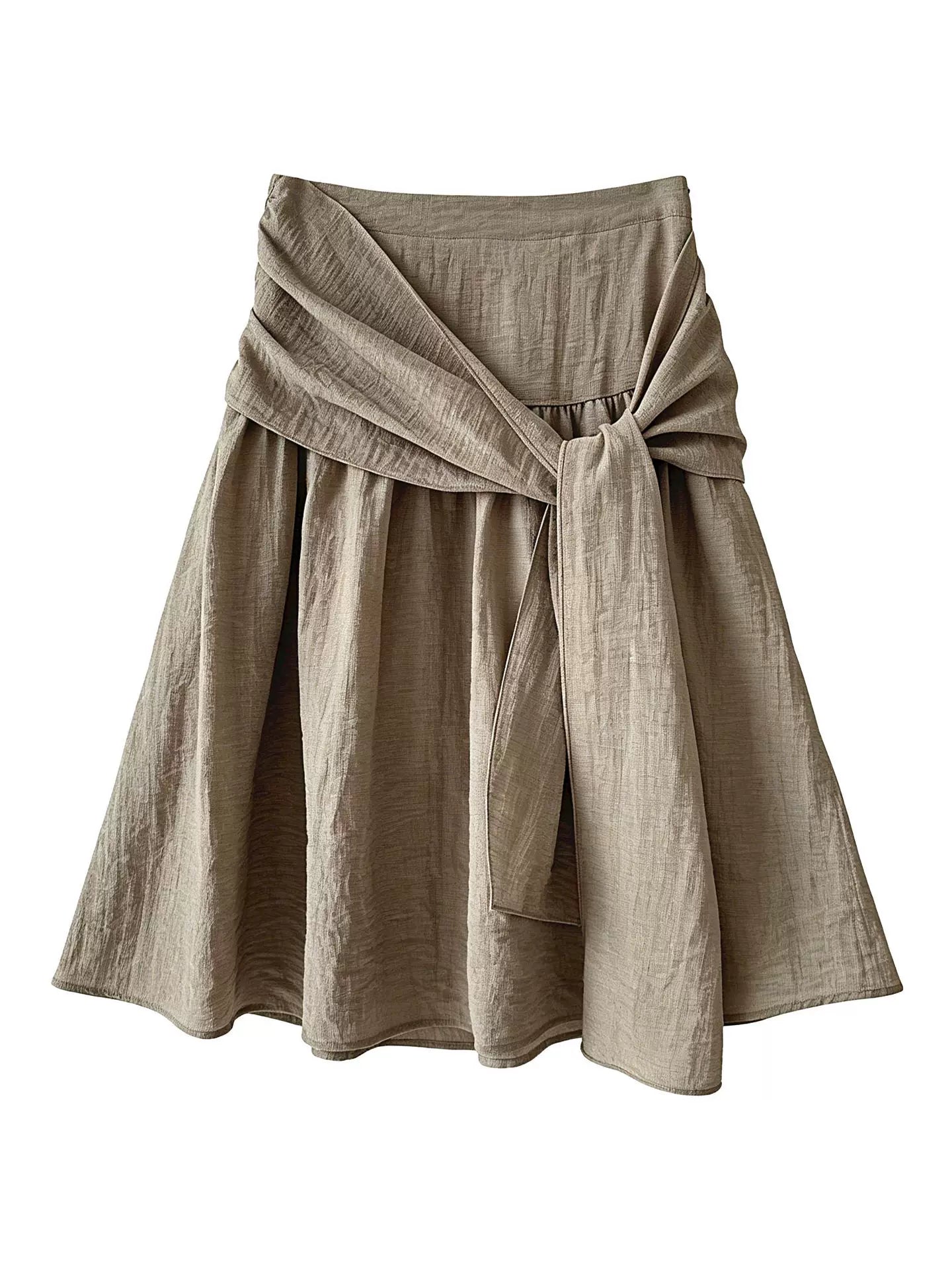waist tie flared knee skirt 2color 【NINE7079】