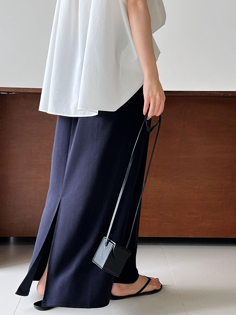 drawstring casual a line skirt 3color 【NINE7239】