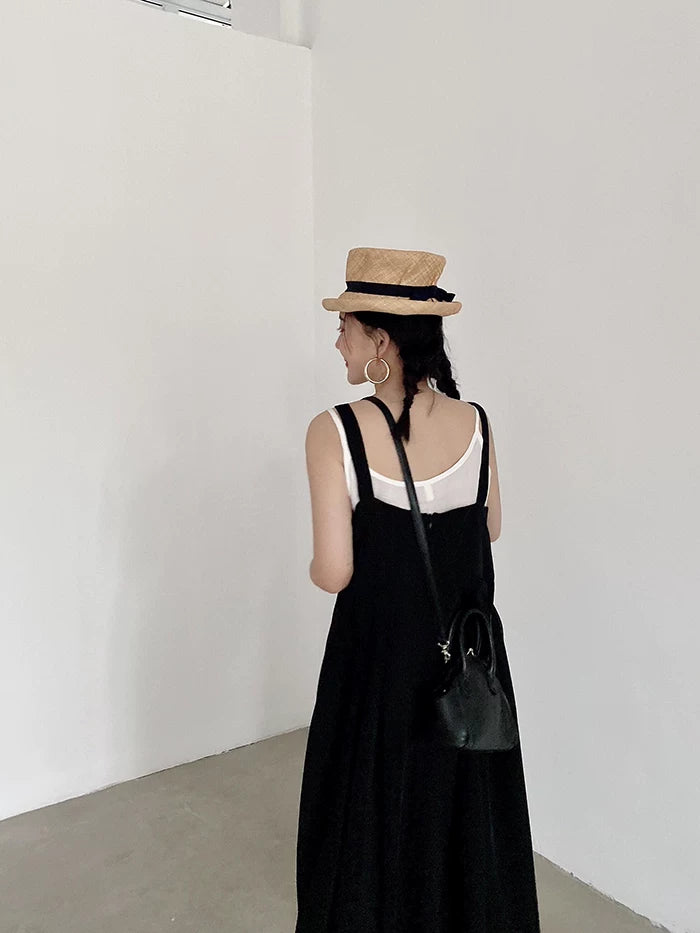 casual flared camisole long dress 1color 【NINE7054】