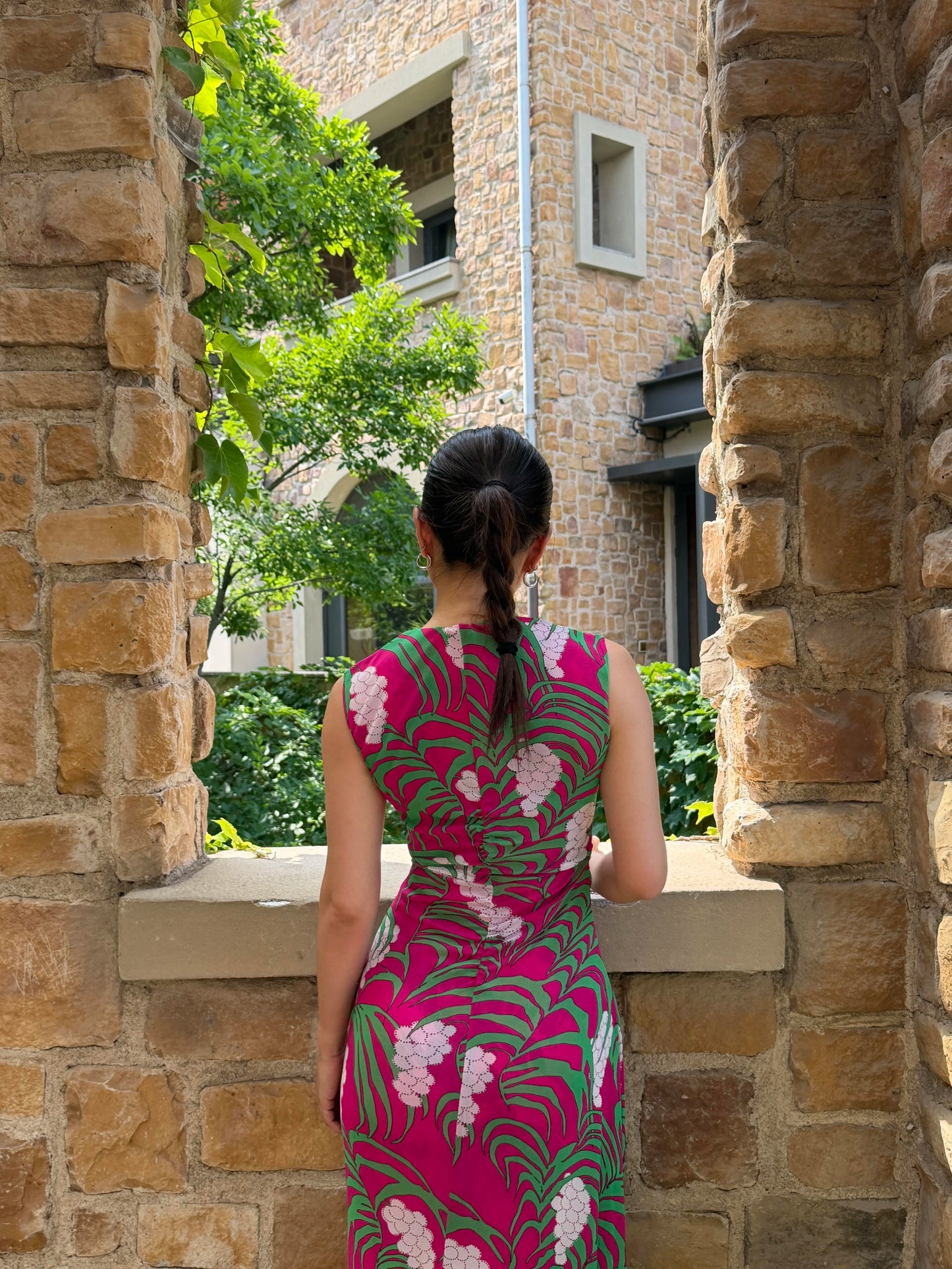 2way floral print sleeveless maxi dress 1color 【NINE7206】