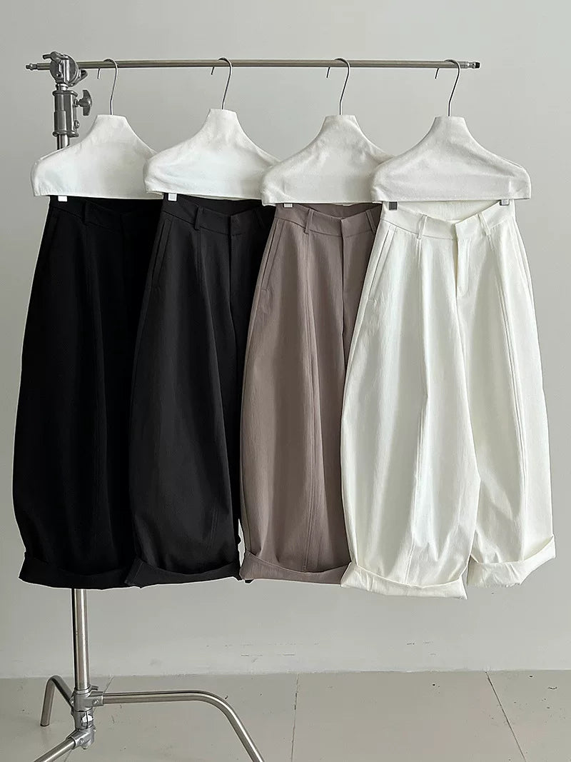 curved seam balloon wide pants 3color 【NINE7064】
