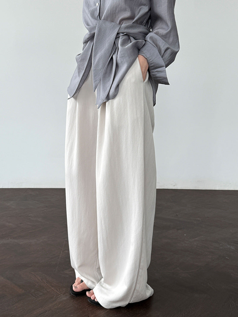 wide leg casual tuck pants 3color 【NINE7247】