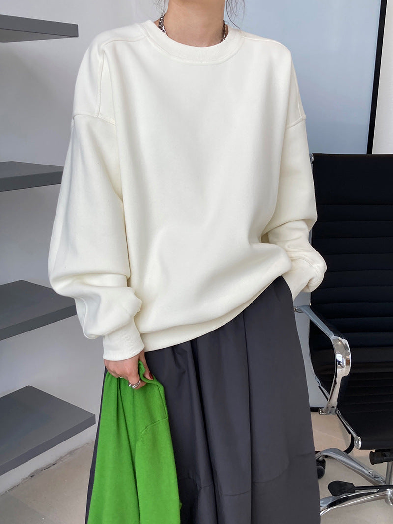 loose crewneck casual sweatshirt 3color 【NINE7255】