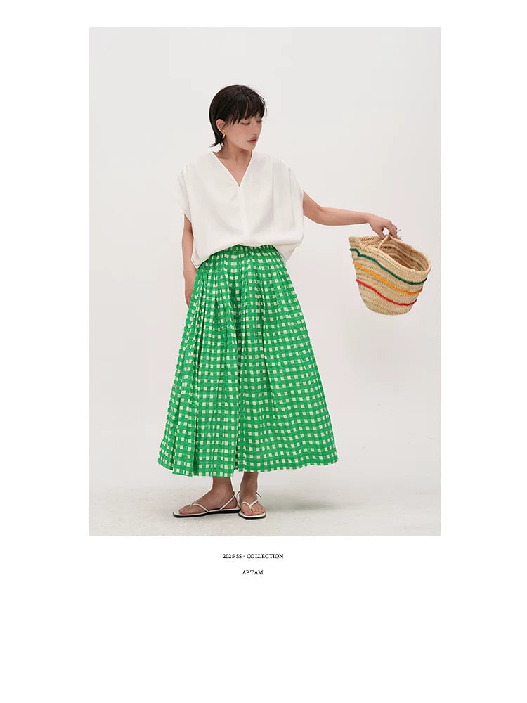 loose Vneck short sleeve tshirt 1color 【NINE7049】