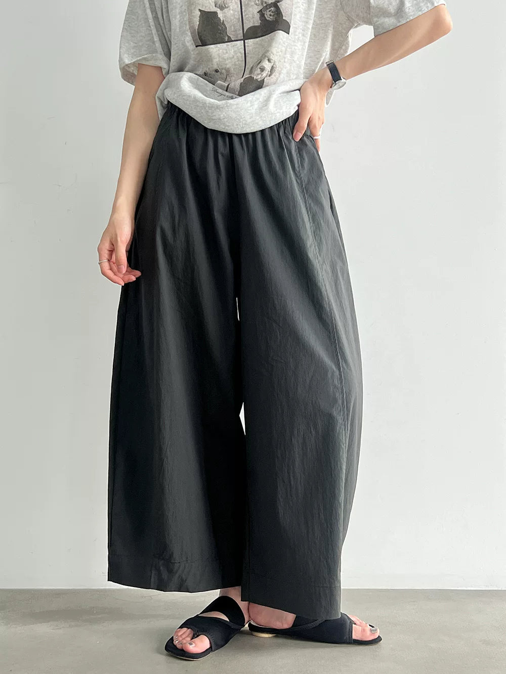 loose balloon wide leg pants 3color 【NINE7084】