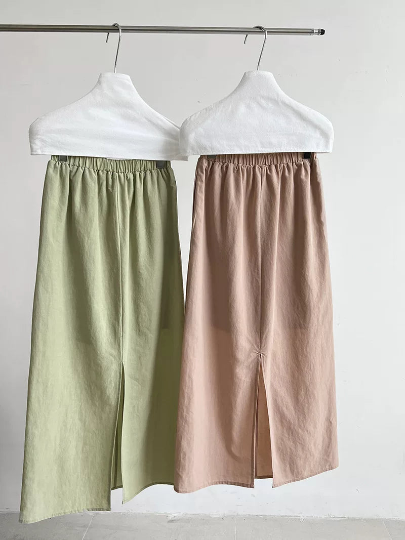 belted tunic skirt linen setup 2color 【NINE7075】