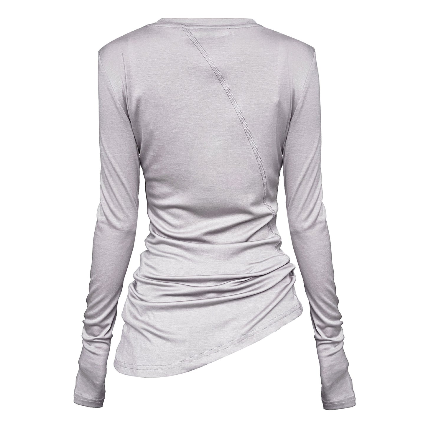 asymmetric seam long sleeve tee 4color 【NINE7245】