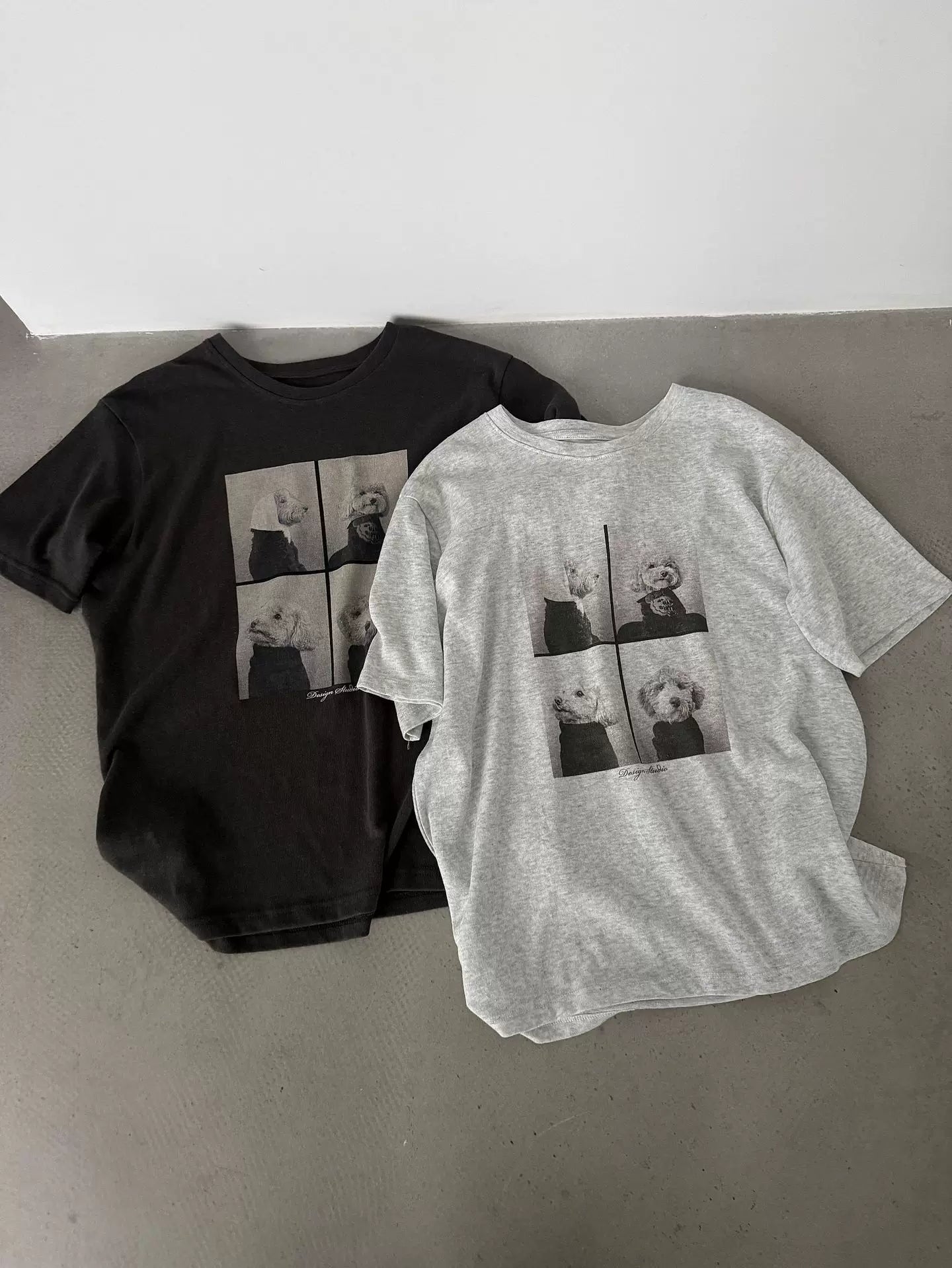 dog photo print casual tshirt 2color 【NINE7080】