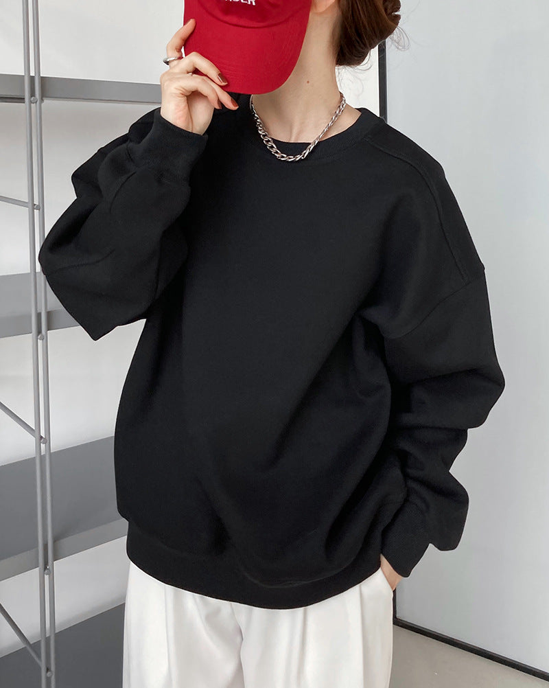 loose crewneck casual sweatshirt 3color 【NINE7255】