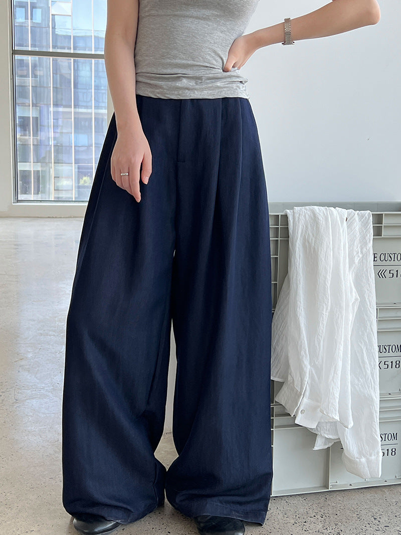 wide leg casual tuck pants 3color 【NINE7247】