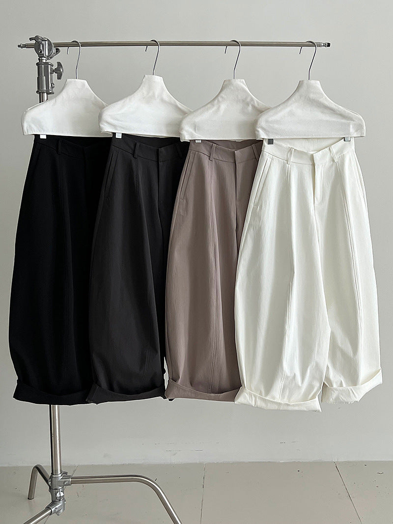 wide leg cocoon pants 4color 【NINE7232】
