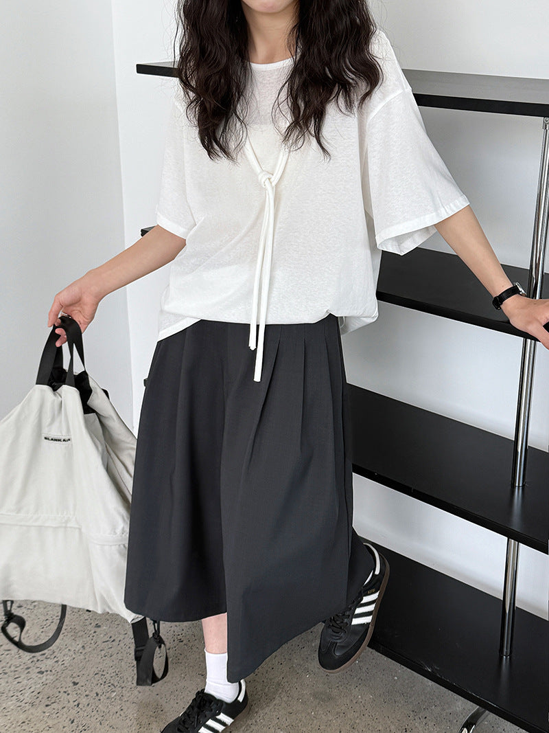 double tuck wide culottes pants 2colors 【NINE7230】