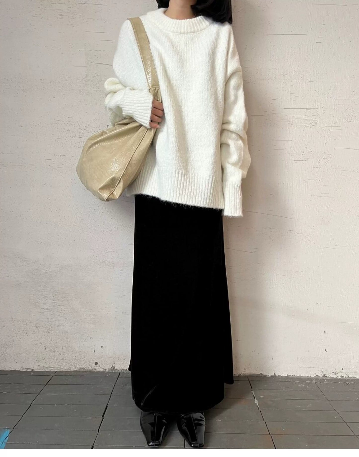 crocodile pattern shoulder tote bag 3color 【NINE7010】