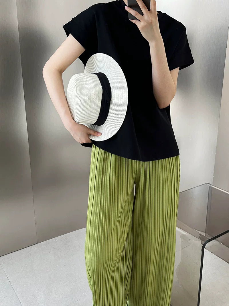 french sleeve casual tshirt 3color 【NINE7072】