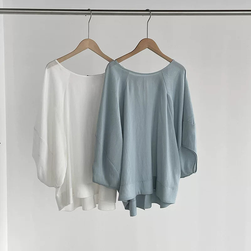 loose dolman sleeve casual blouse 2color 【NINE7073】