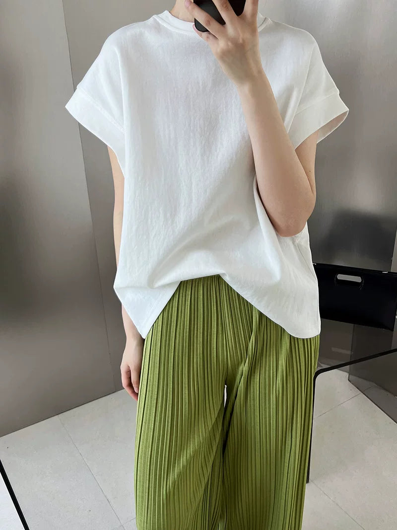 french sleeve casual tshirt 3color 【NINE7072】