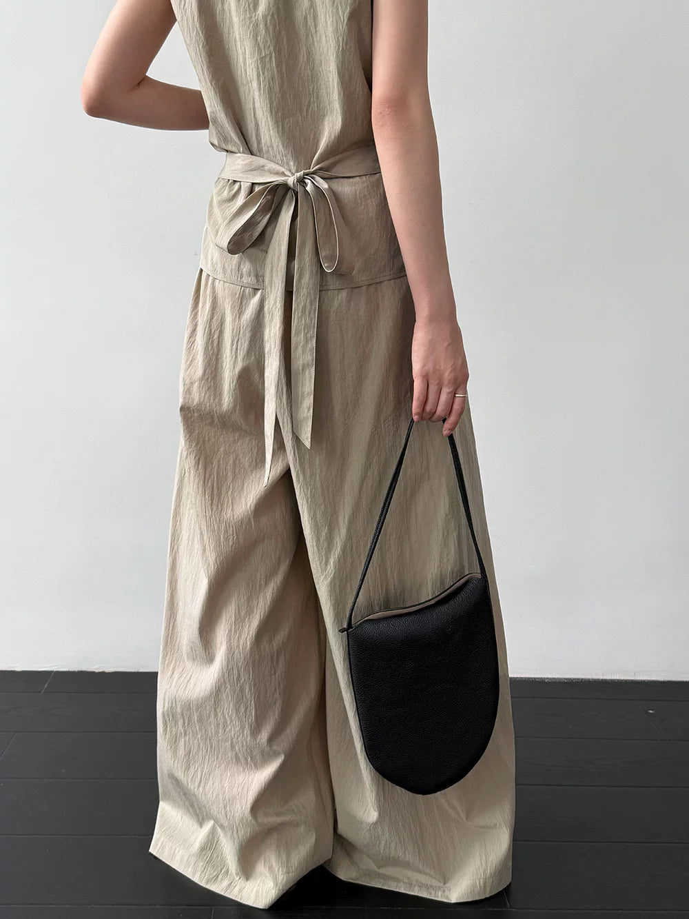 ribbon tops wide pants setup 3color 【NINE7061】