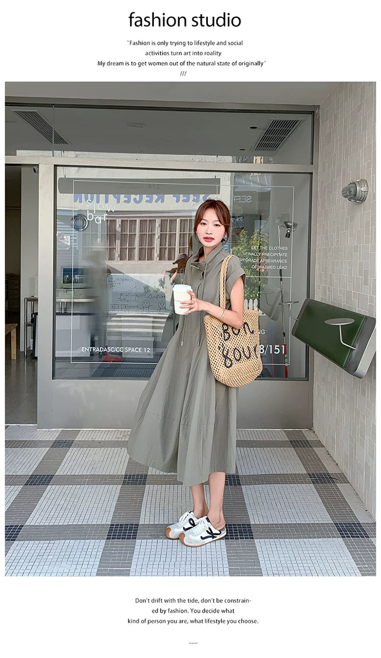 military belt safari dress 1color 【NINE7132】