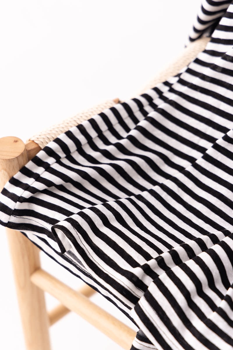 border crew neck loose long sleeve top 1color 【NINE7225】