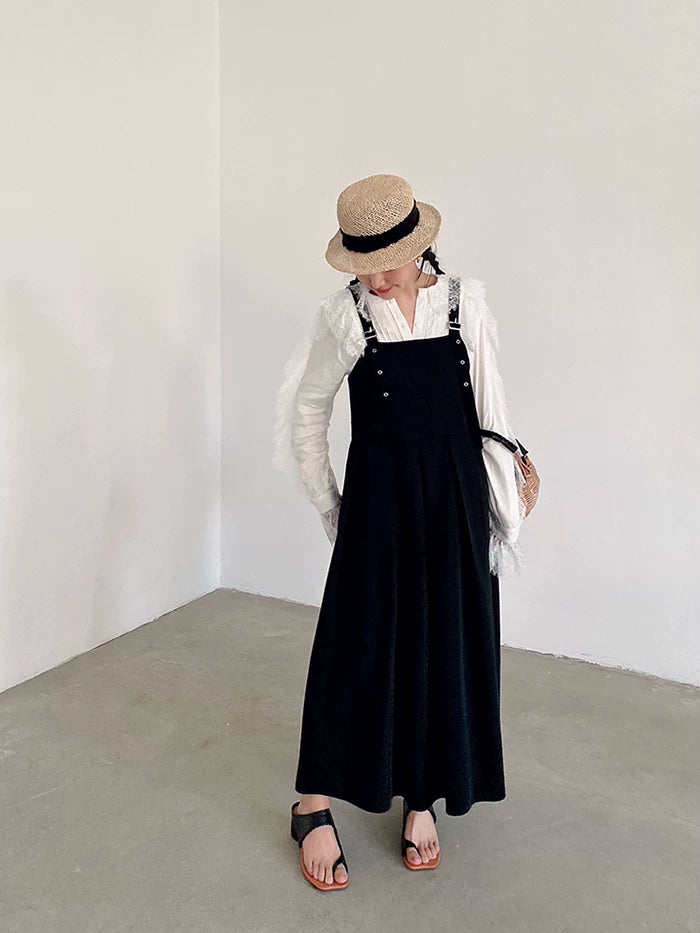 casual flared camisole long dress 1color 【NINE7054】