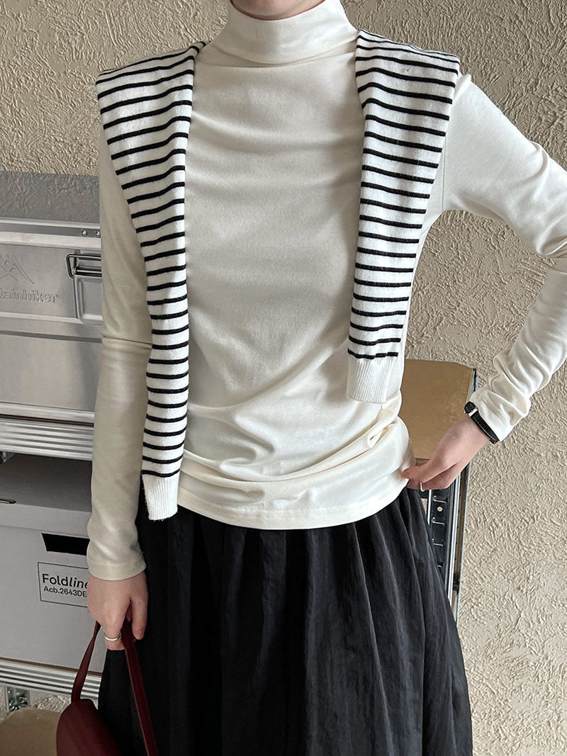 slim turtleneck long sleeve top 6color 【NINE7262】