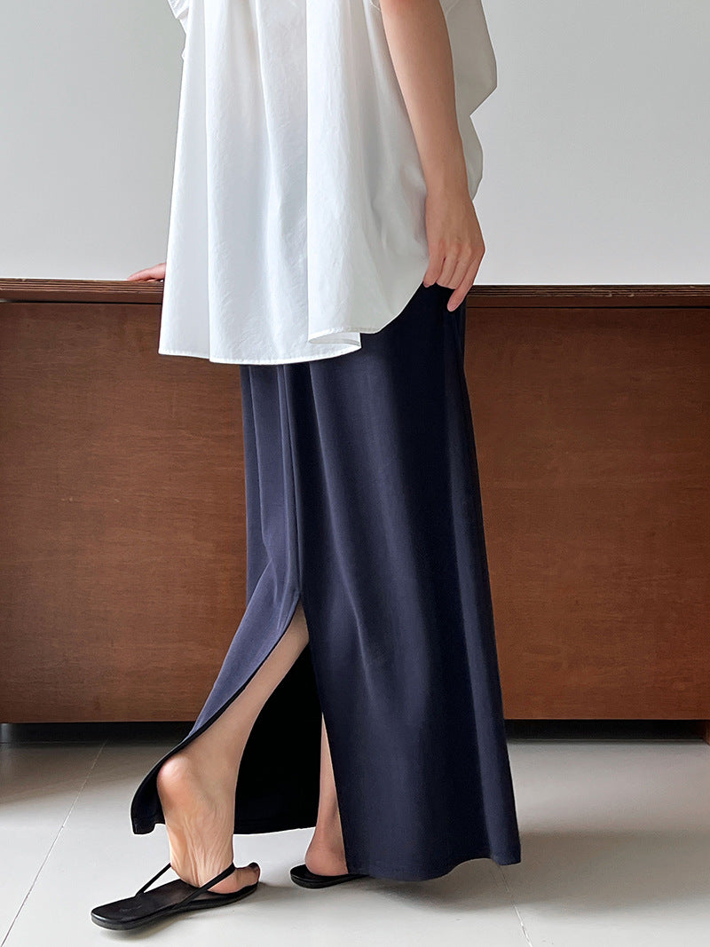 drawstring casual a line skirt 3color 【NINE7239】