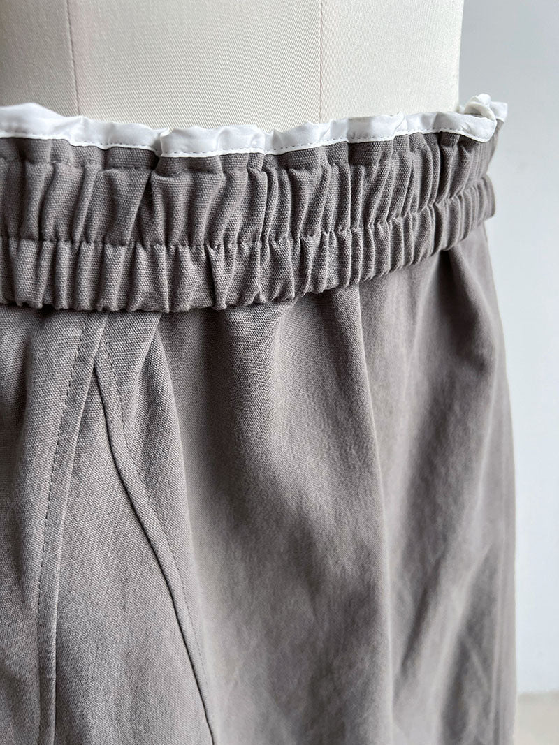 panel flare long skirt 3color 【NINE7264】