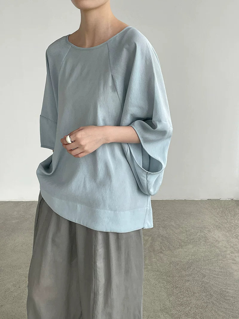 loose dolman sleeve casual blouse 2color 【NINE7073】
