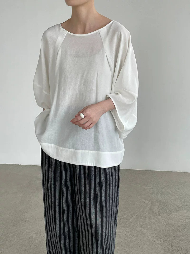 loose dolman sleeve casual blouse 2color 【NINE7073】