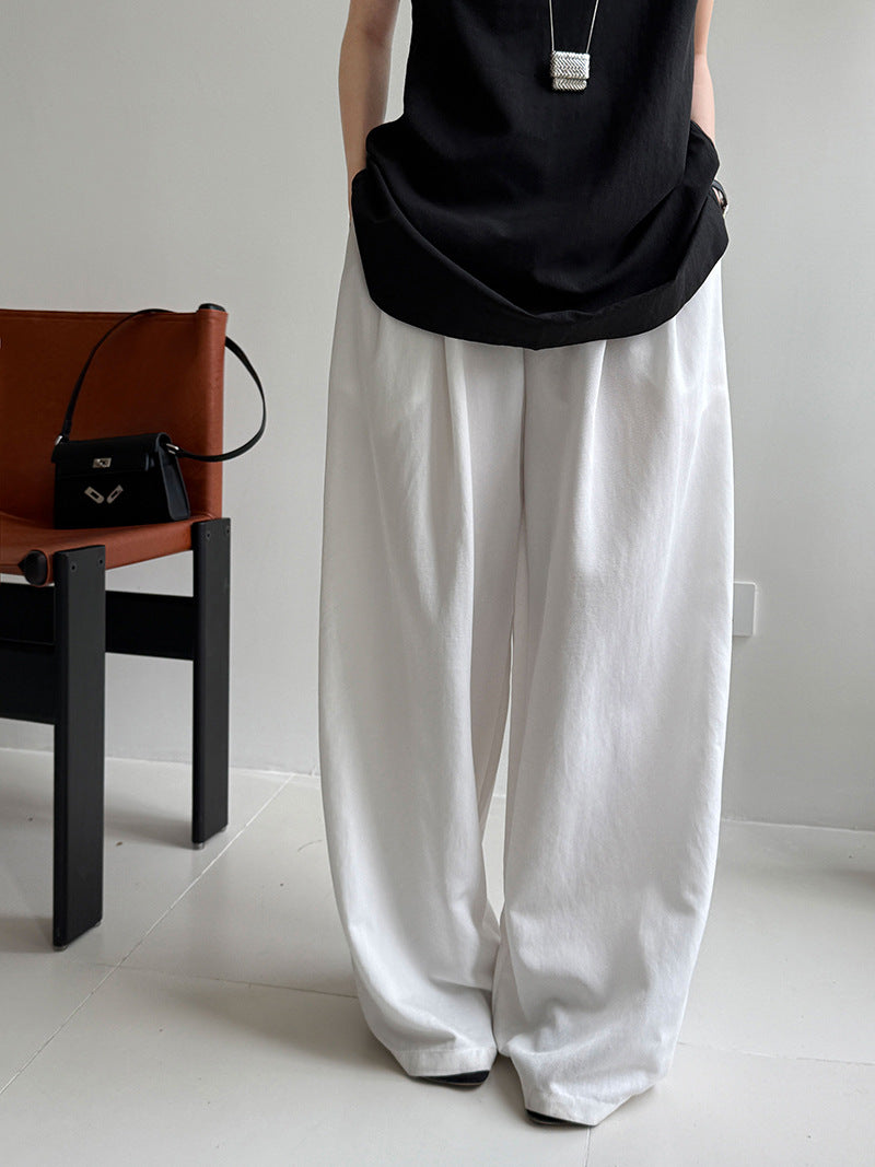 wide leg casual tuck pants 3color 【NINE7247】