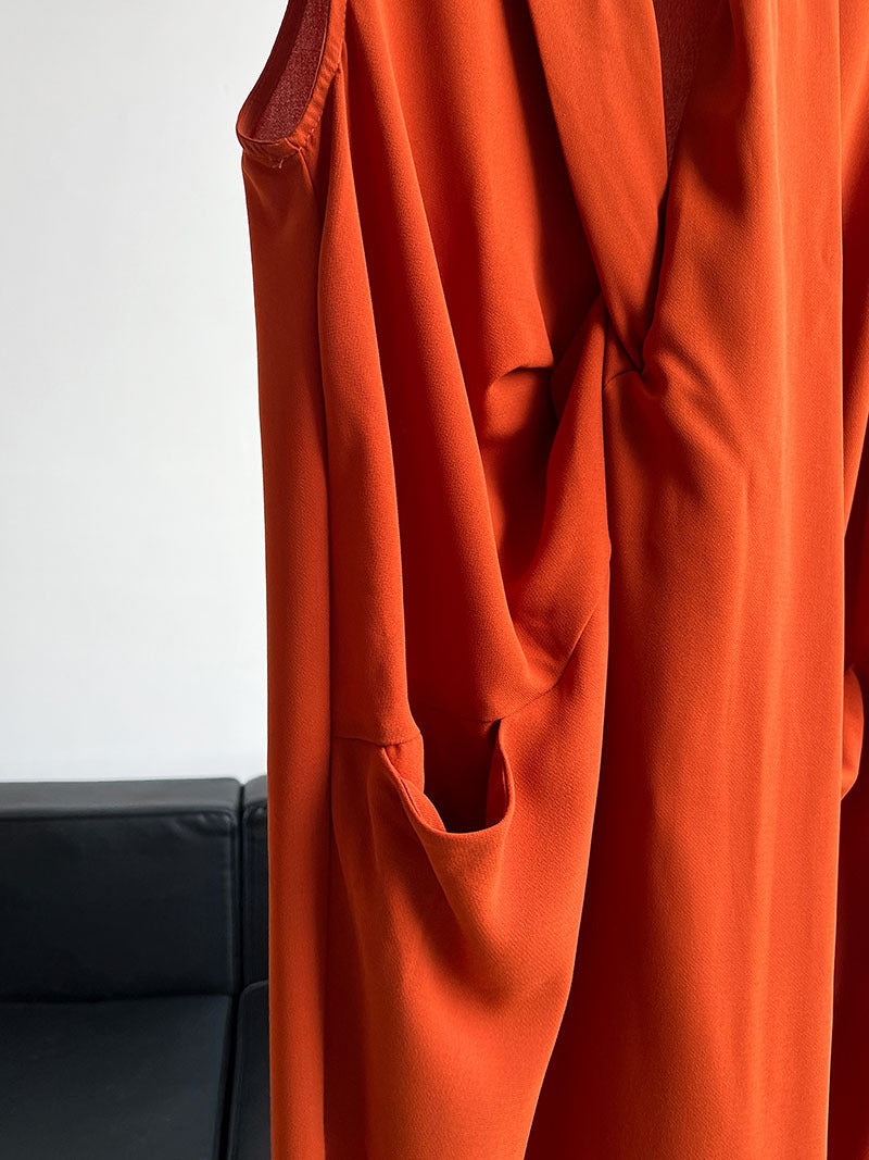 draped sleeveless maxi dress 2color 【NINE7231】