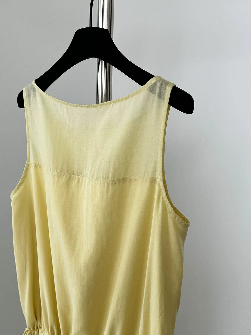 drawstring tiered sleeveless long dress 2color 【NINE7067】
