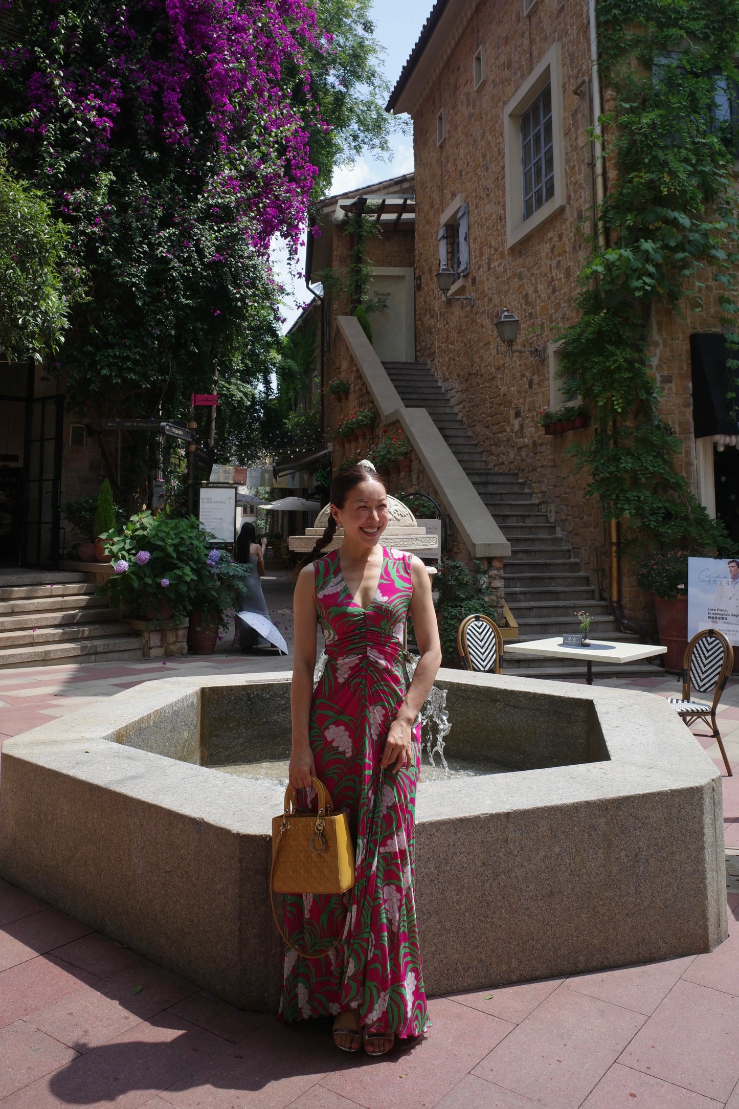 2way floral print sleeveless maxi dress 1color 【NINE7206】