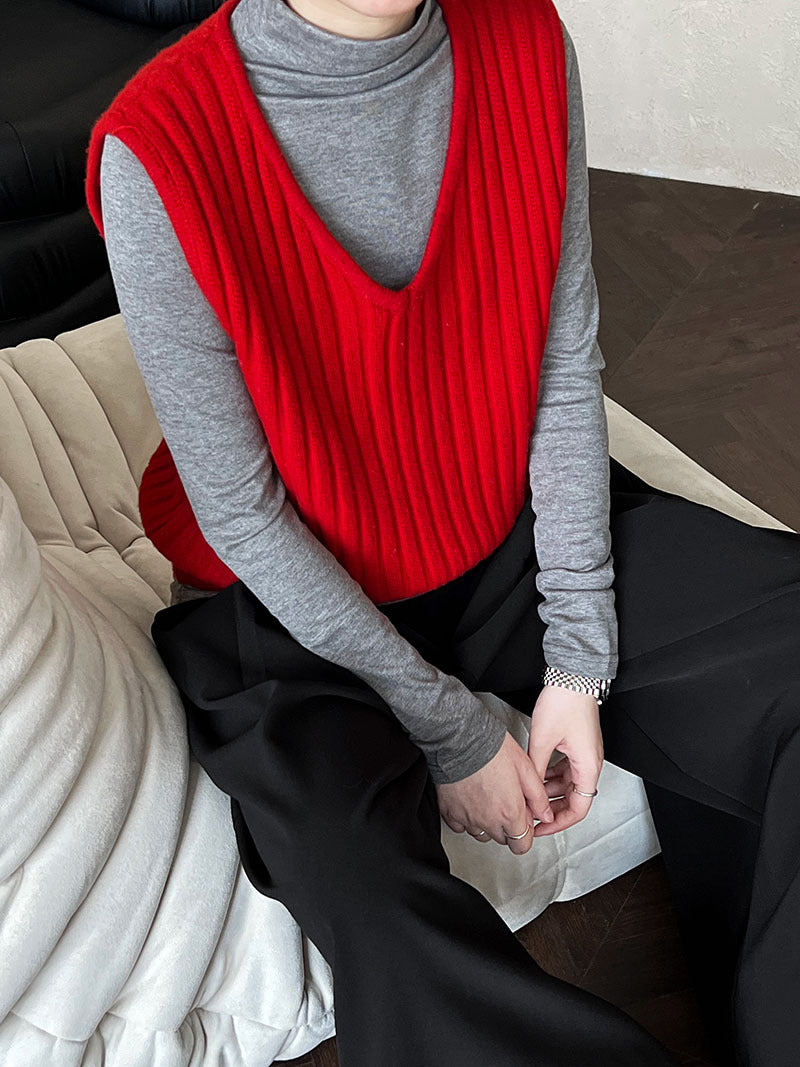 slim turtleneck long sleeve top 6color 【NINE7262】