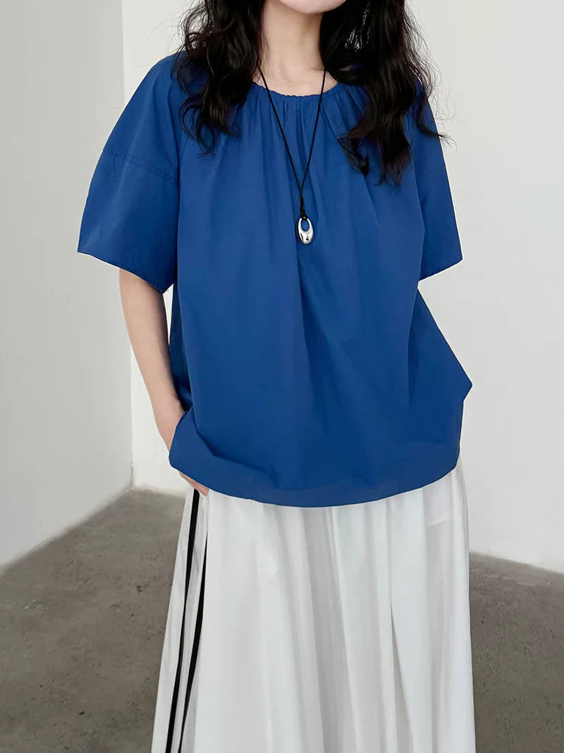 back open ribbon blouse 2color 【NINE7071】