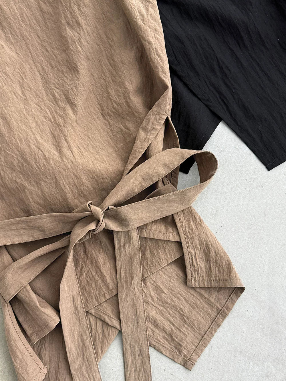 ribbon tops wide pants setup 3color 【NINE7061】