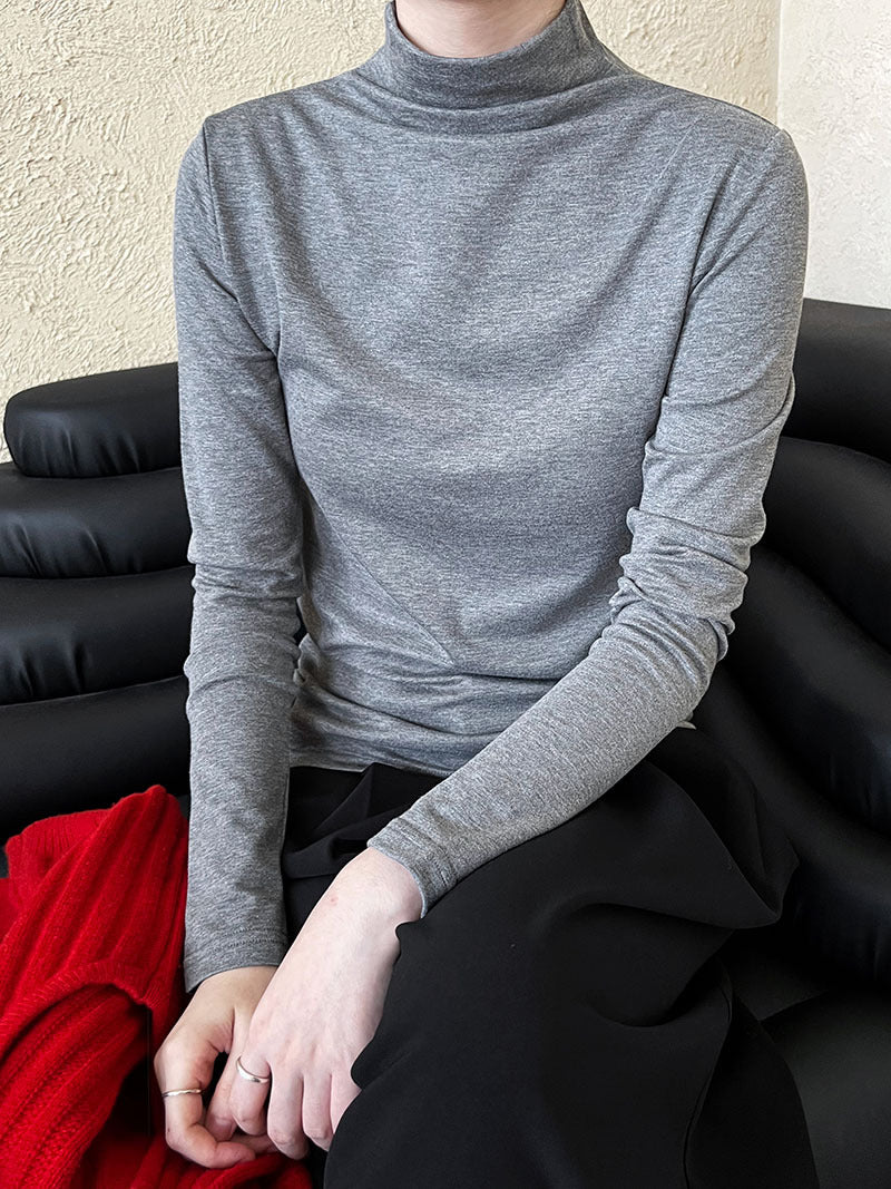 slim turtleneck long sleeve top 6color 【NINE7262】