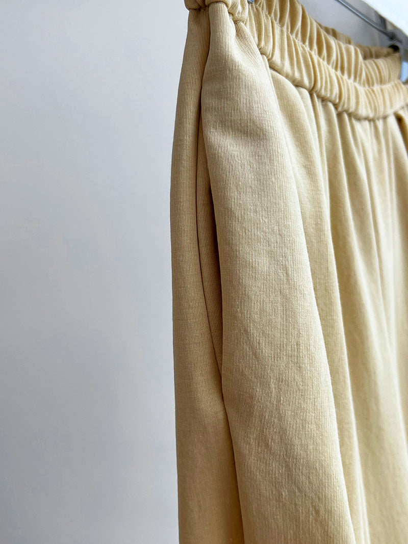 off shoulder top wide pants set 2color 【NINE7258】
