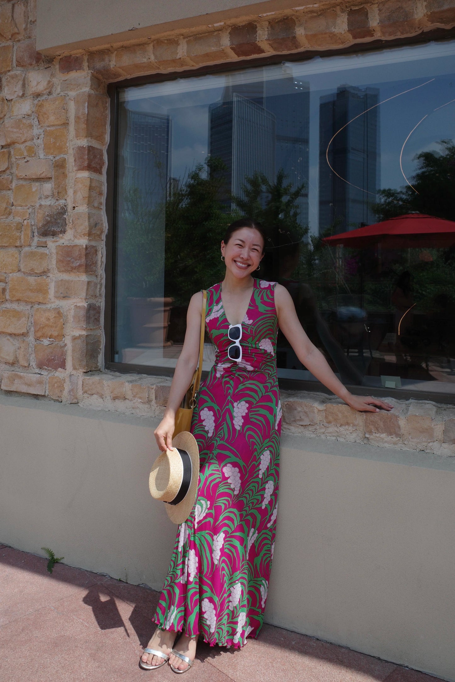2way floral print sleeveless maxi dress 1color 【NINE7206】