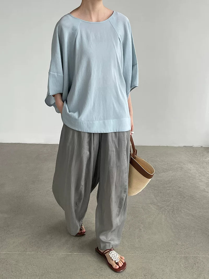 loose dolman sleeve casual blouse 2color 【NINE7073】