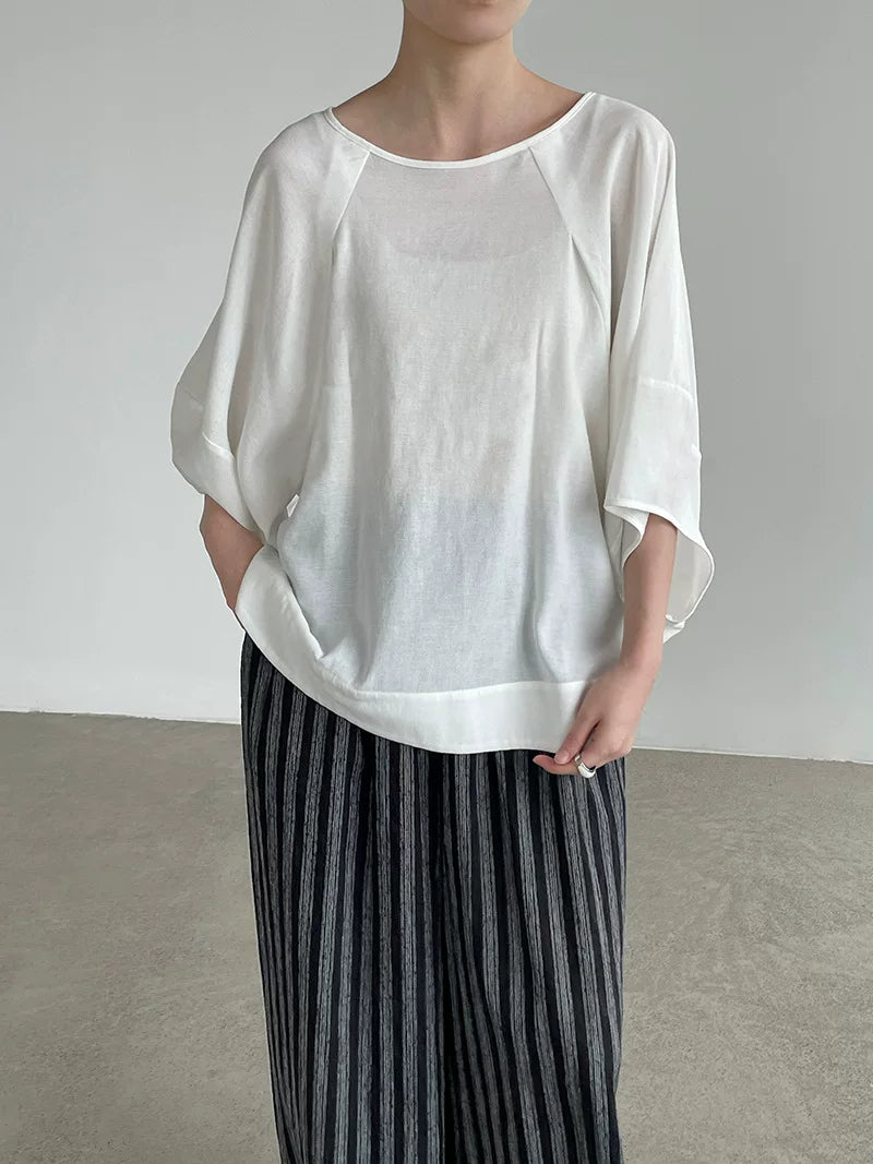 loose dolman sleeve casual blouse 2color 【NINE7073】