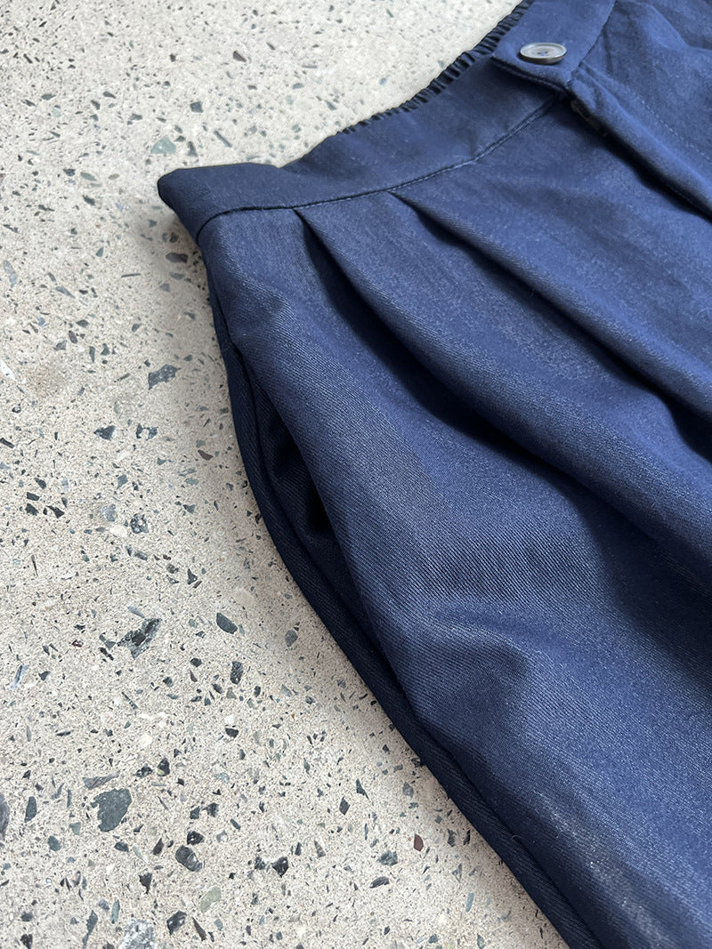 wide leg casual tuck pants 3color 【NINE7247】