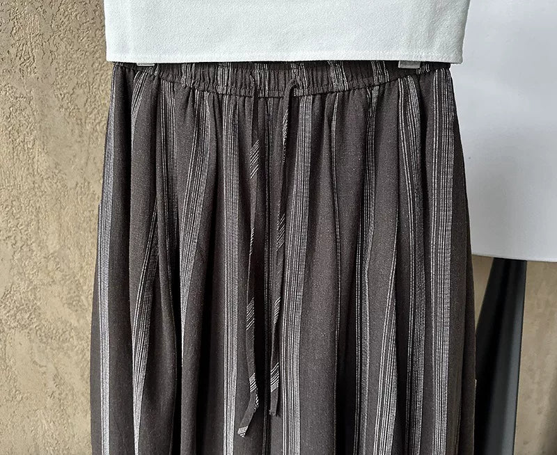 striped wide leg pants 1color 【NINE7022】