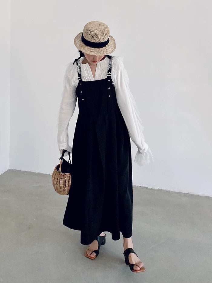 casual flared camisole long dress 1color 【NINE7054】
